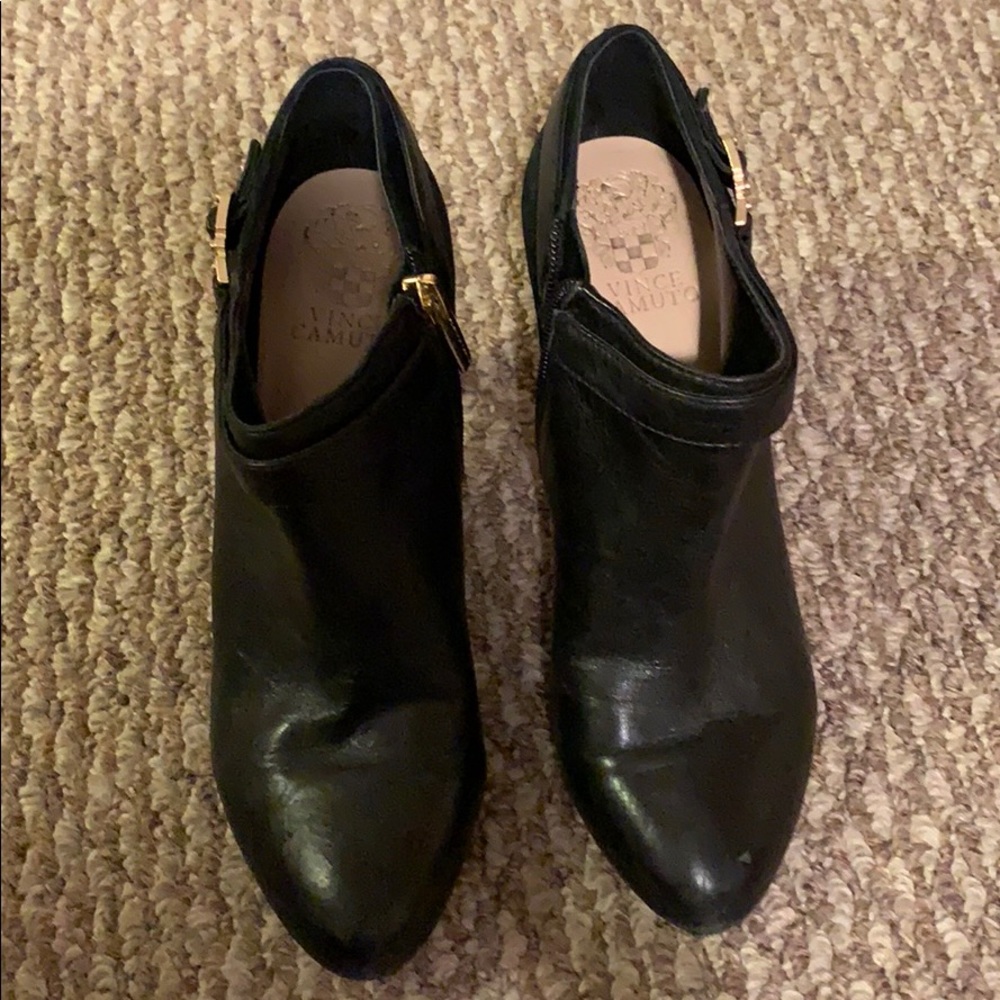 Vince Camuto booties. Half leather half suede.